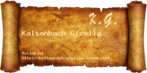 Kaltenbach Gizella névjegykártya