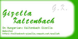gizella kaltenbach business card